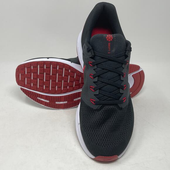 Nike Run Swift 3 Running Shoes Mens Black Red Sz 12 2,2,9,3:S-1466 - Picture 11 of 16
